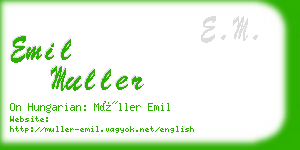 emil muller business card